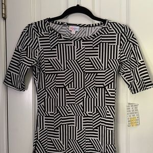 LULAROE Black & White XXS Gigi NWT